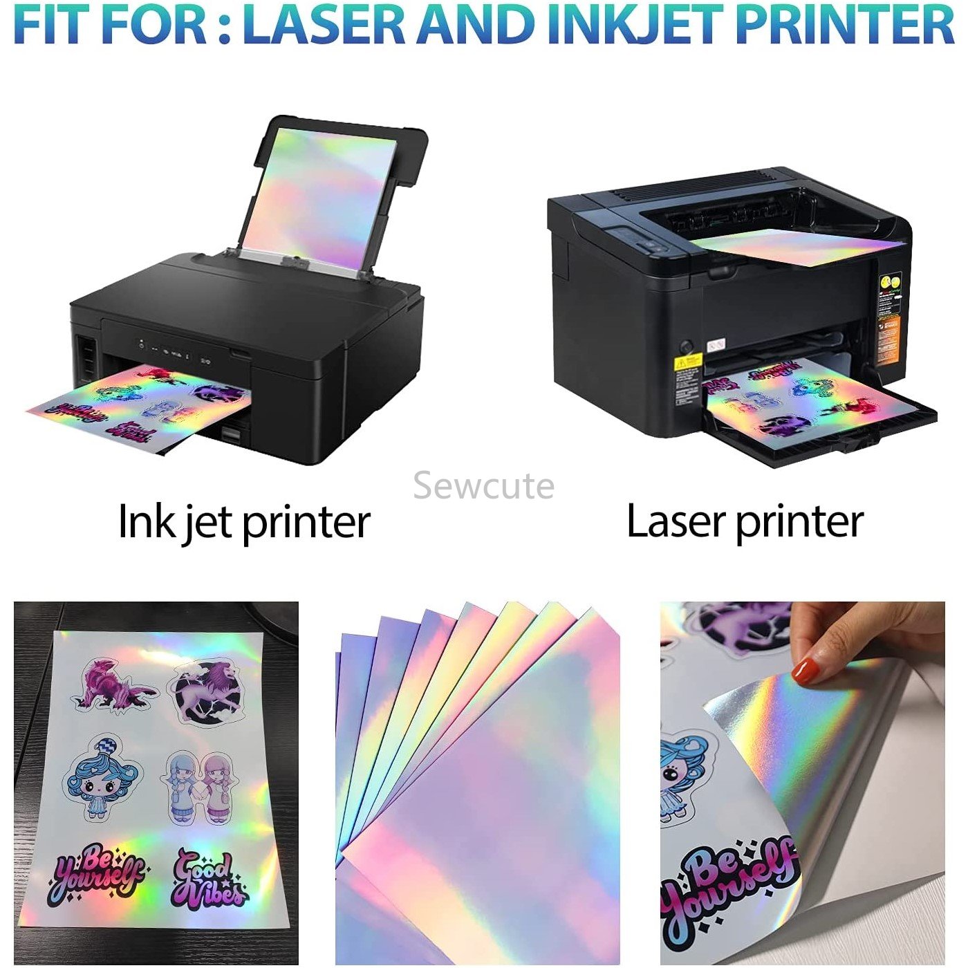 10 Folhas Adesivo Holográfico  - Industrial Laser Machines avaliação e preço